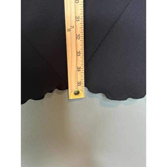 VTG Express Y2K 90s Retro Cowl Neck Ruffle Hem Sleeveless Mini Dress LDB - Picture 4 of 7